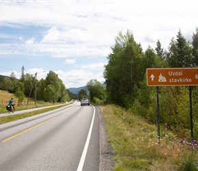 Towards Udval Stave Church