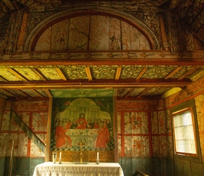 Inside Uvdal Stave Church