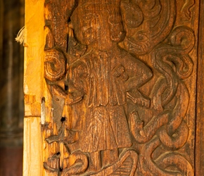 Door carving at Uvdal Stave Church