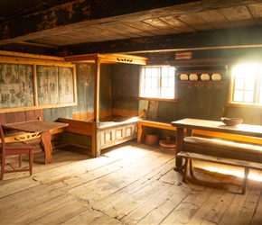 Inside a house at Udval Museum