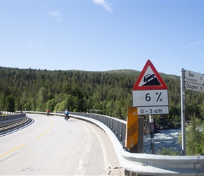 Start of the first long climb out of Degali
