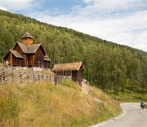 Sharon leaves Udval Stave Church