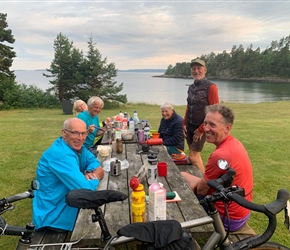 Our picnic table at Knatvoldstranda Camping