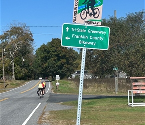 Franklin County Bikeway sign