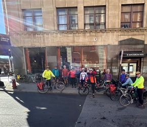 All outside the Latchis Hotel