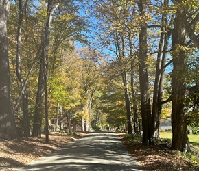 Christine along the track near Newfane
