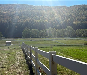White fencing near Newfane