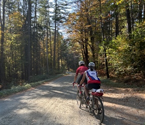 John and Kay along track back to motel