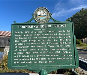 Corner Covered Bridge plaque