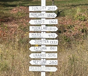Planet signs on route 114