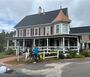 Sarah about to leave Rosewood Country Inn