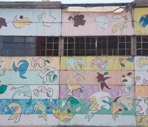 Grafiti on concrete factory