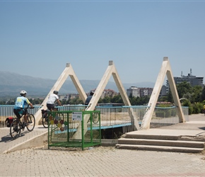 Along Pogradec boardwalk