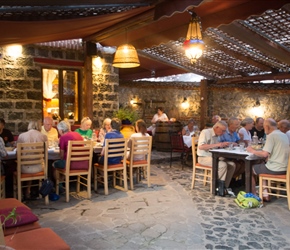 Evening meal in Korce