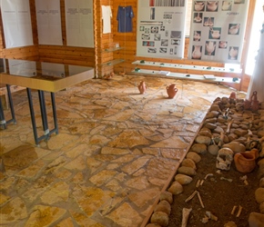 Inside museum at Ancient burial site