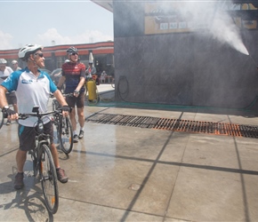 Cooling down after a coffee stop