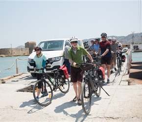 Exitting the ferry to Butrint