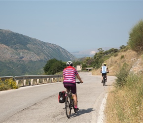 Laurinda and Richard start the descent