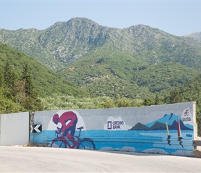 Top of the first climb for cyclists on the Giro d'Italia